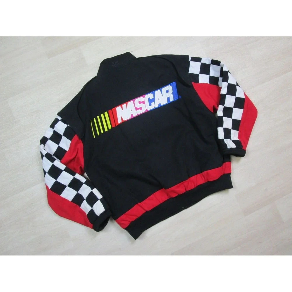 Vintage Chase Authentics Nascar Jacket (M) Checkered Flag Race Promo Winston Cup